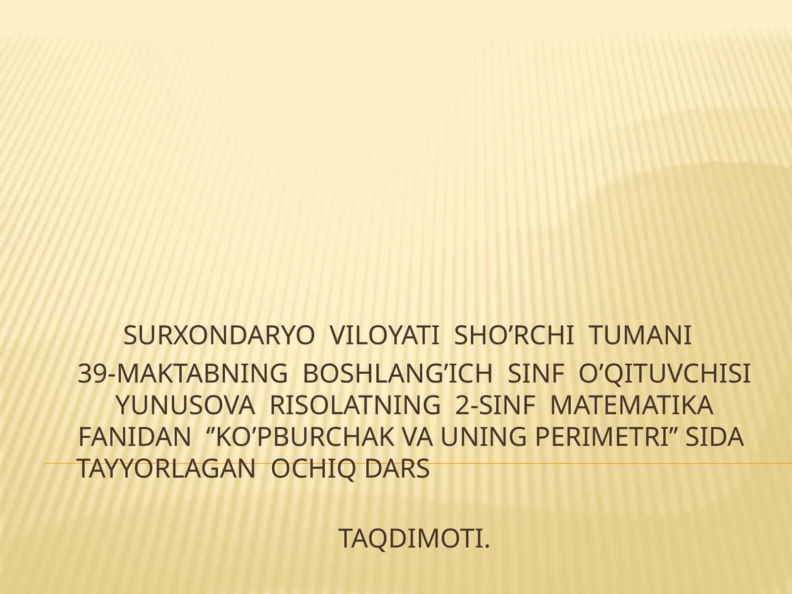 Ko‘pburchak va uning perimetri