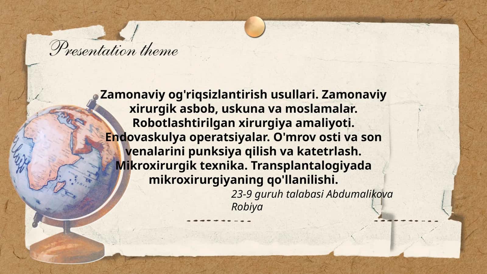 Zamonaviy og'riqsizlantirish usullari