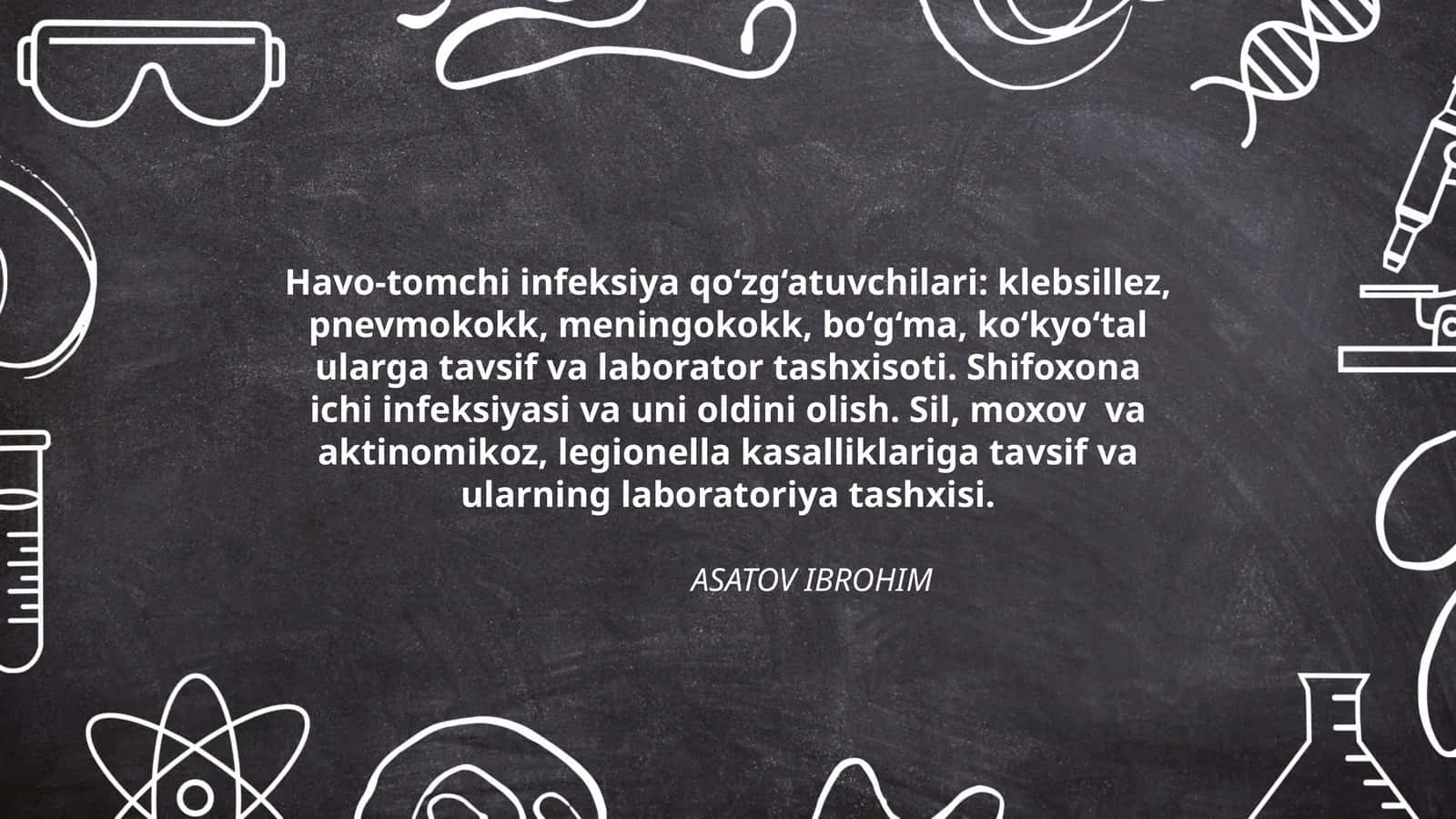 Havo-tomchi infeksiya qo‘zg‘atuvchilari