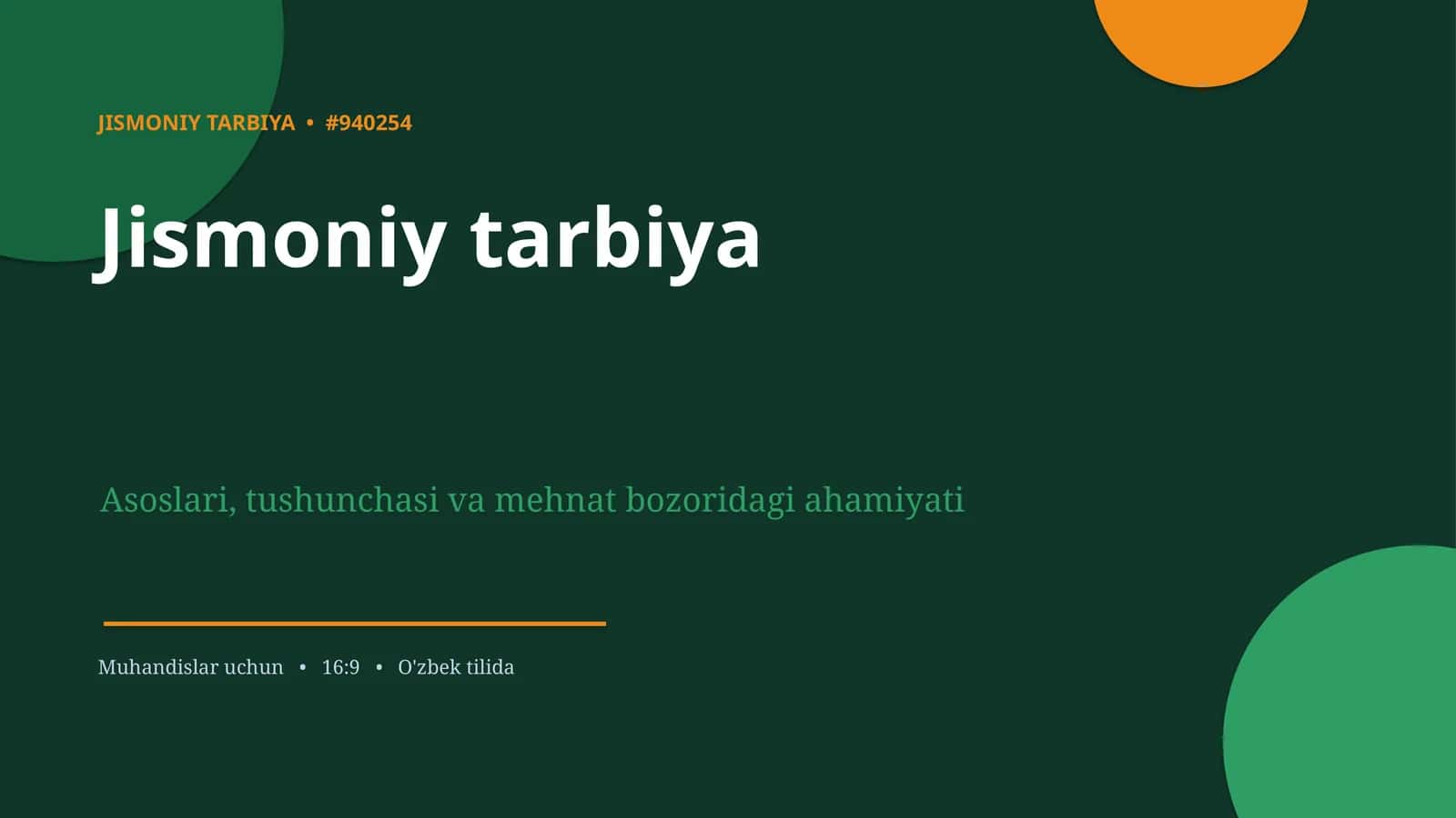 Jismoniy tarbiya