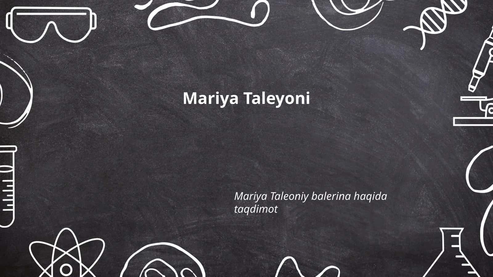 Mariya Taleoniy balerina haqida taqdimot