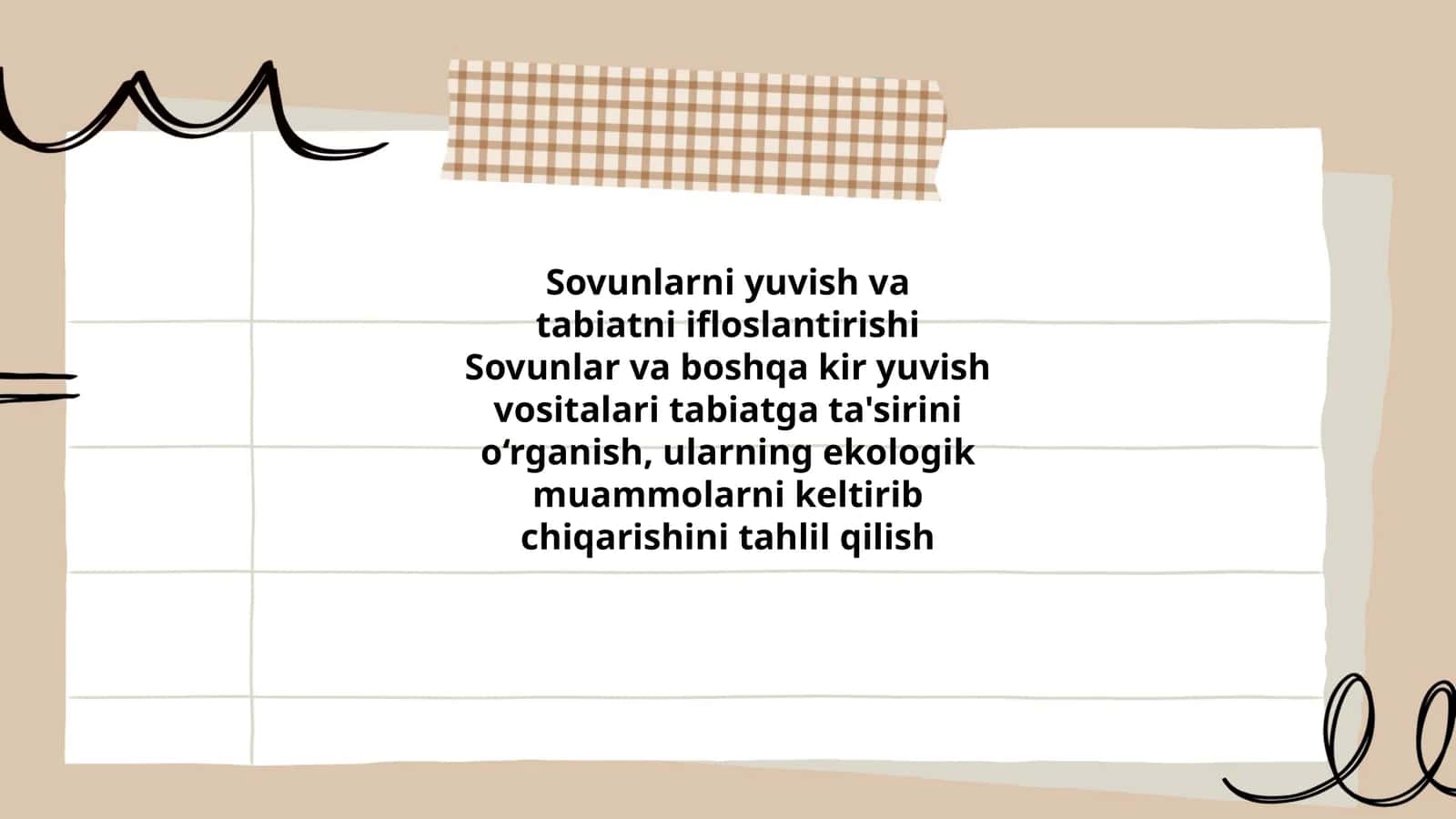 Sovunlarni yuvish va tabiatni ifloslantirishi