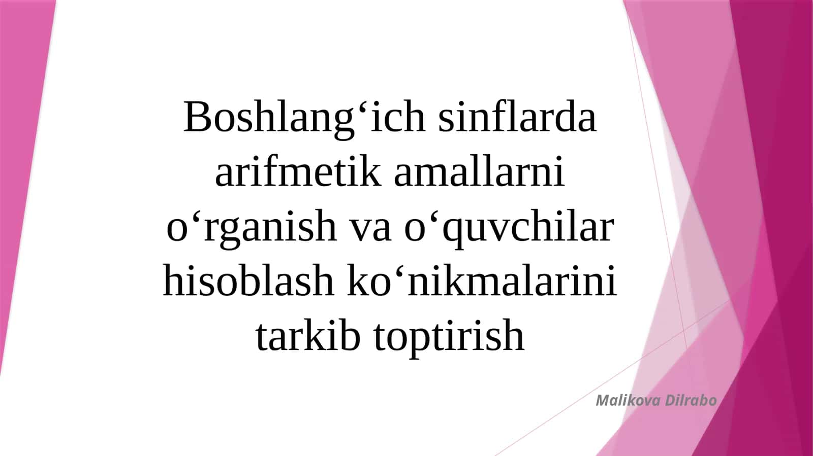 KO`PAYTIRISHNING O`RIN ALMASHTIRISH VA GURUHLASH XOSSALARI