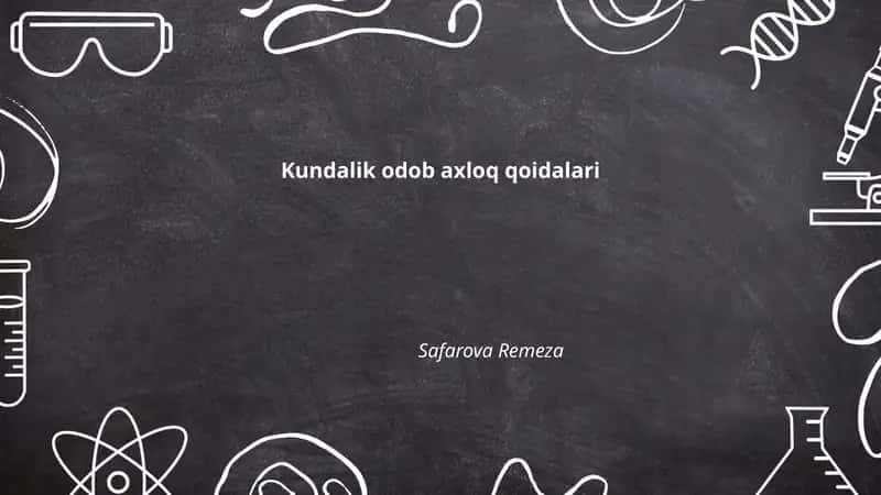 Kundalik odob axloq qoidalari