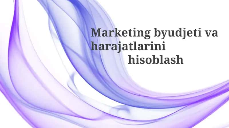 Marketing byudjetivaharajatlarinihisoblash