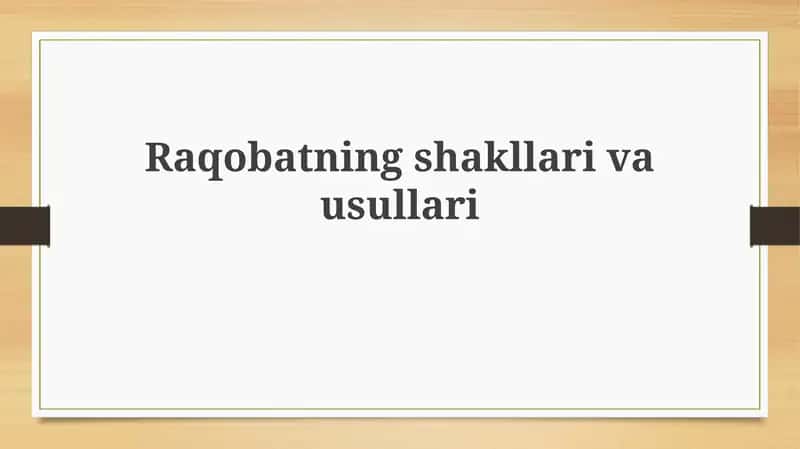 Raqobatningshakllarivausullari