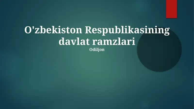 O'zbekiston Respublikasining davlat ramzlari