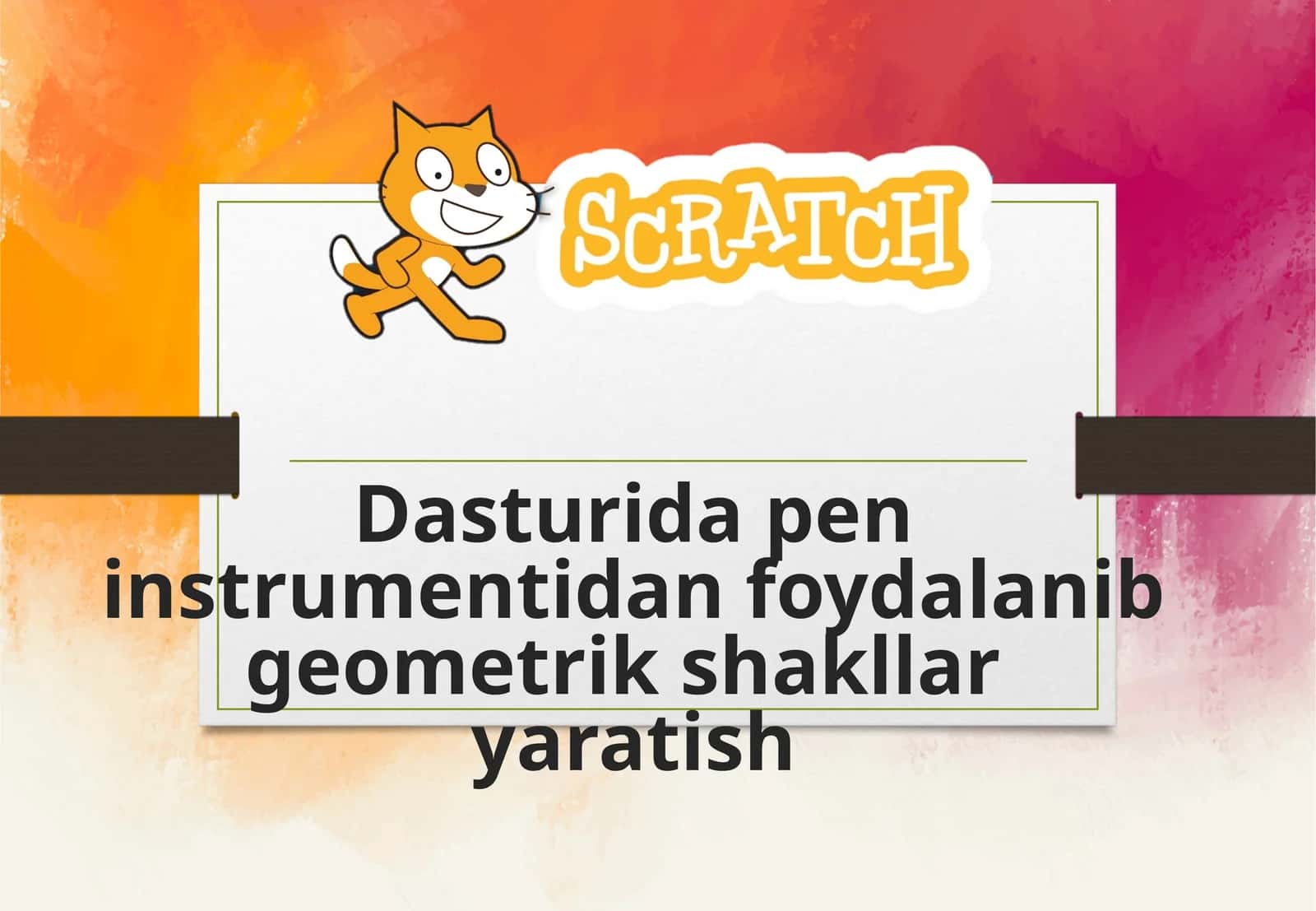 Dasturida pen instrumentidan foydalanib geometrik shakllaryaratish