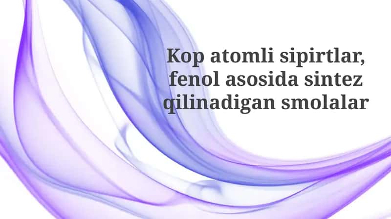 Mis atomli spirtlar: Xususiyatlari va qo'llanilishi