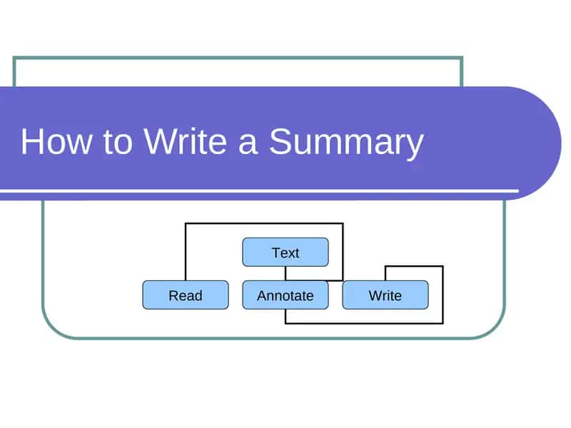 How to Write a Summary