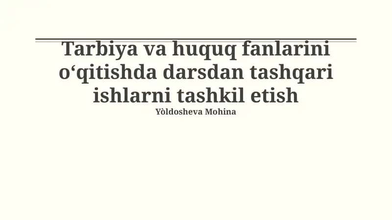 Samarali Qo'shimcha Mashg'ulotlarni Tashkil Etishning Ahamiyati