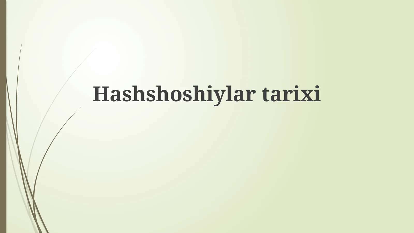 Hashshoshiylartarixi