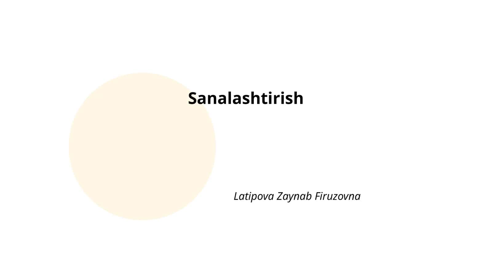 Sanalashtirish