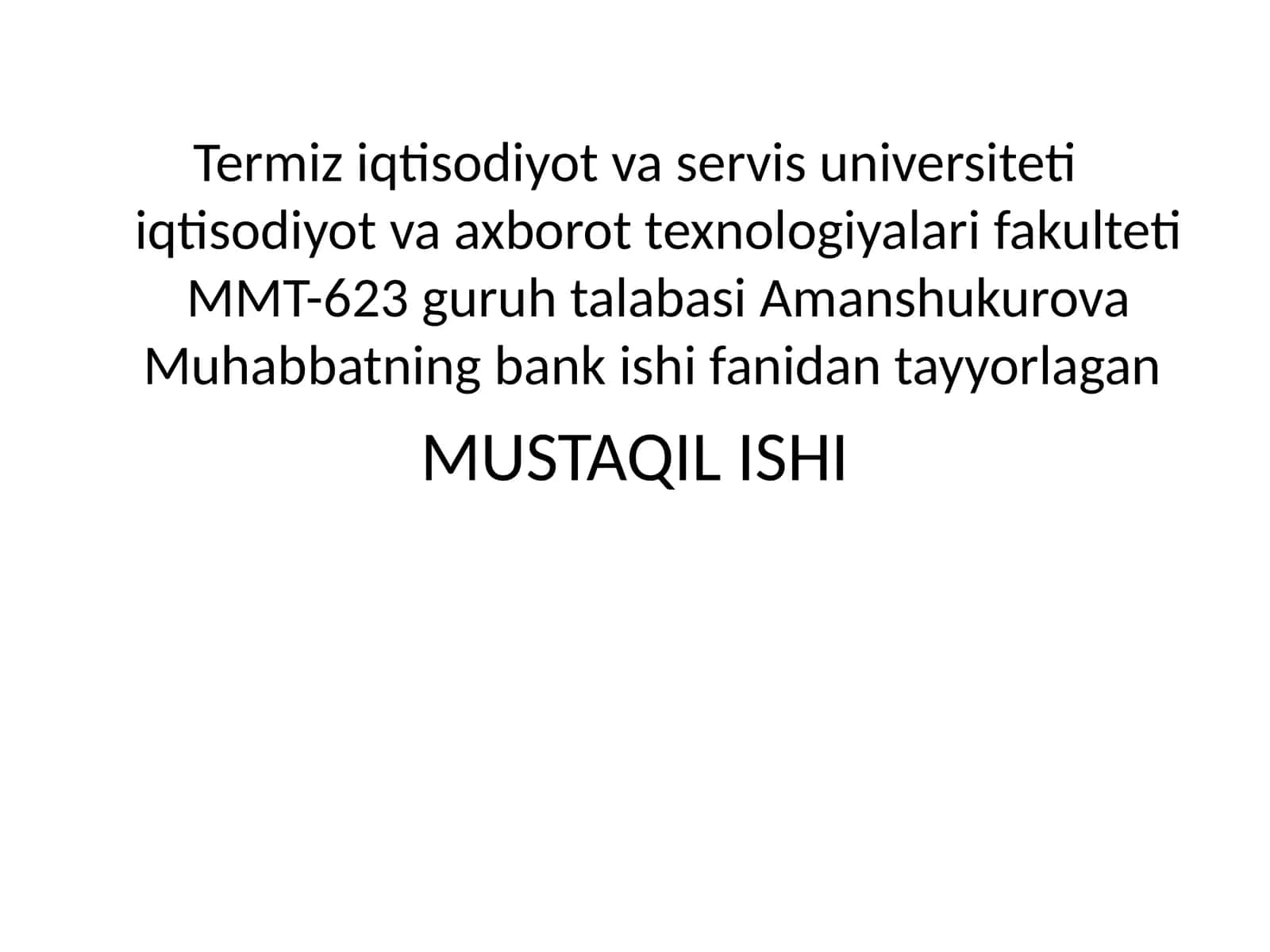 Tijorat banklarining aktivlari tartibi va ularning joylashishi