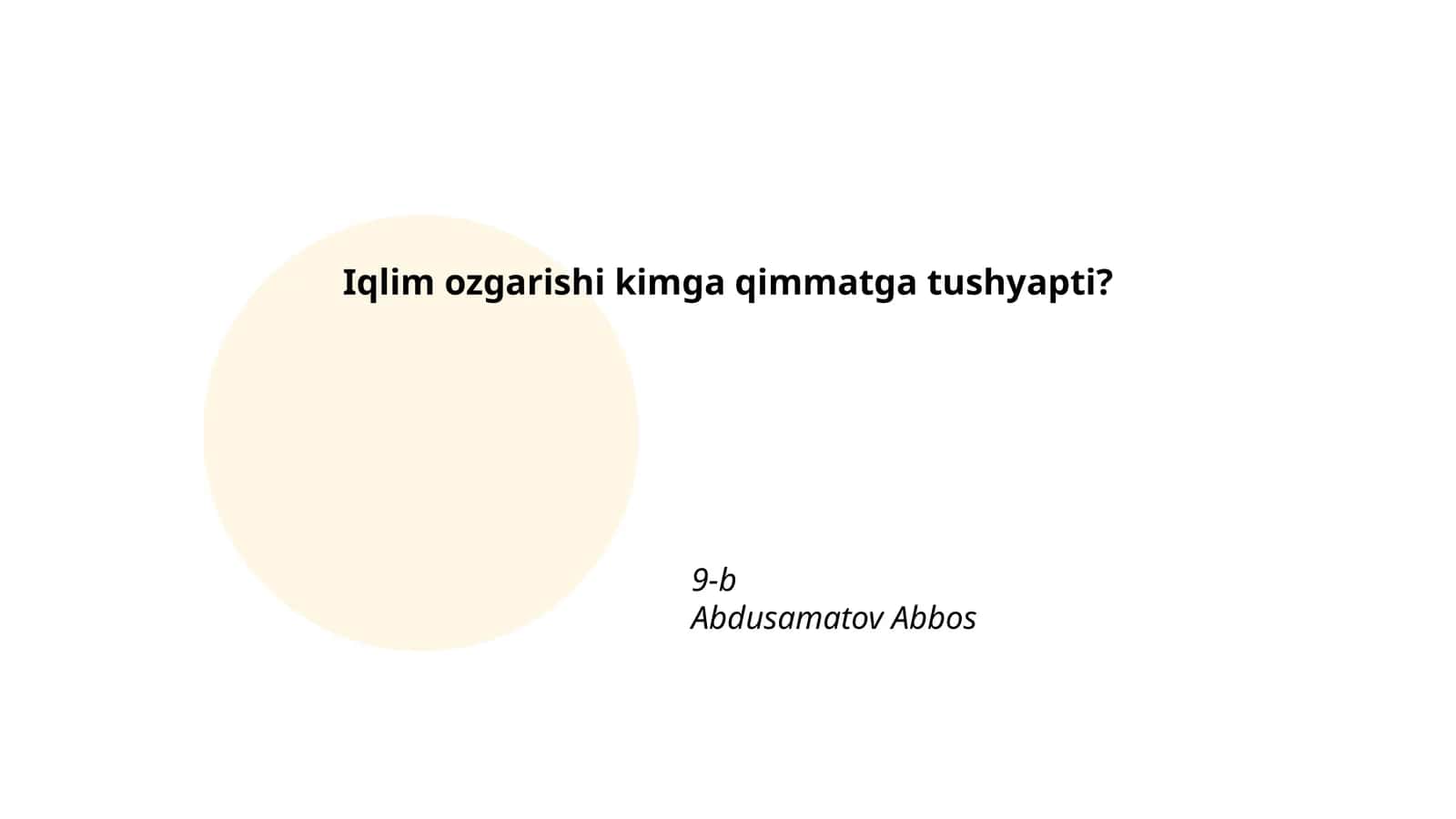 Qashshoqlik va iqlim o'zgarishi: kambag'al oilalarga tushayotgan xarajatlar