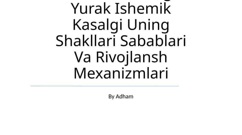 Mutloq Va Nisbiy Toj Tomir Yetishmovchligi Yurak Ishemik Kasalgi Uning Shakllari Va Rivojlansh Mexanizmlari