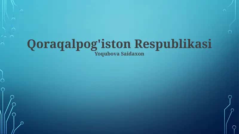 Qoraqalpog'iston Respublikasining ta’limi
