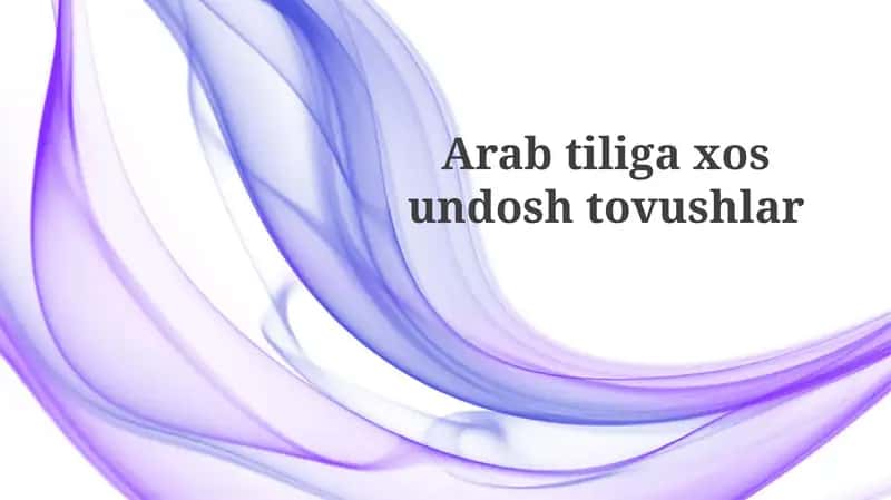 Arabtiligaxosundoshtovushlar