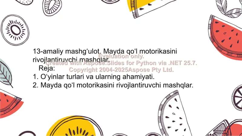 Mayda qo‘l motorikasini rivojlantiruvchi mashqlar