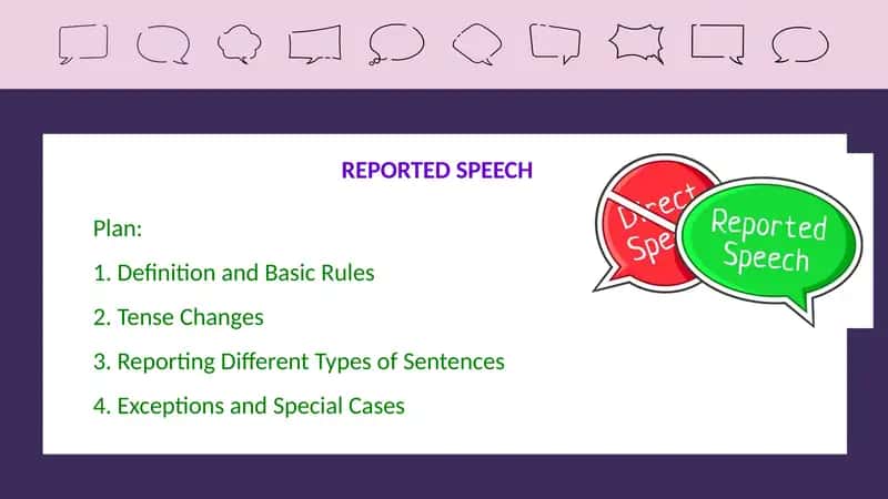 REPORTED SPEECH