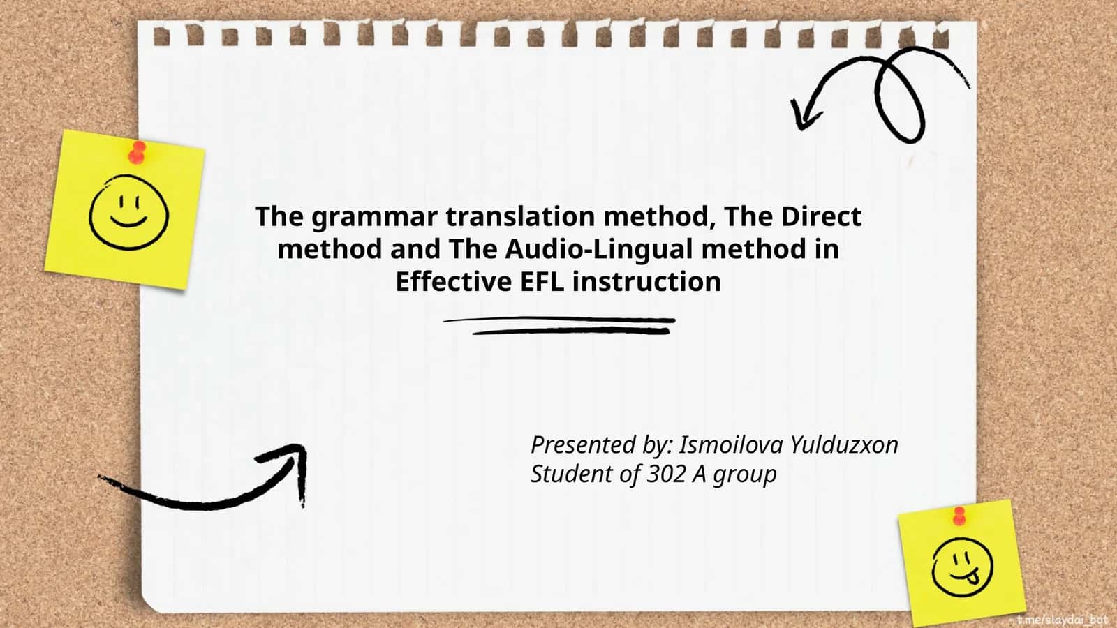 The grammar translation method, The Direct method and The Audio-Lingual method in Effective EFL instruction