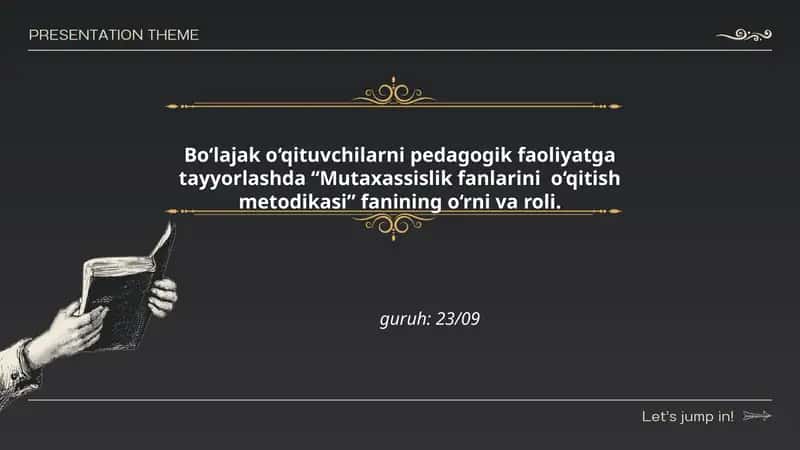 Bo‘lajak o‘qituvchilarni pedagogik faoliyatga tayyorlashda “Mutaxassislik fanlarini o‘qitish metodikasi” fanining o‘rni va roli.