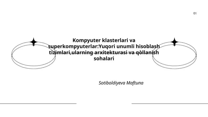 Kompyuter klasterlari va superkompyuterlar