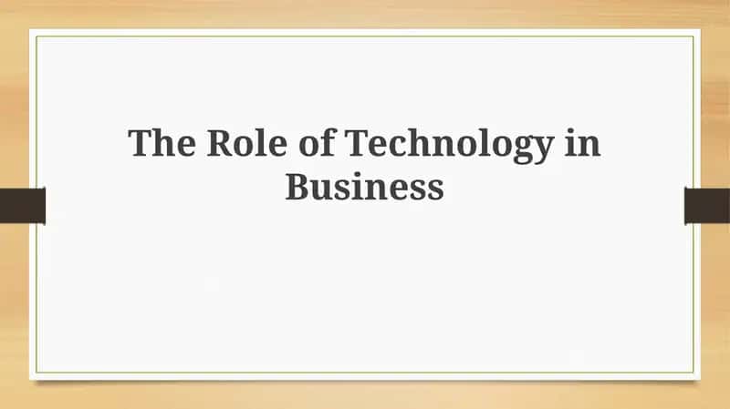 The Evolution of Technology in Business