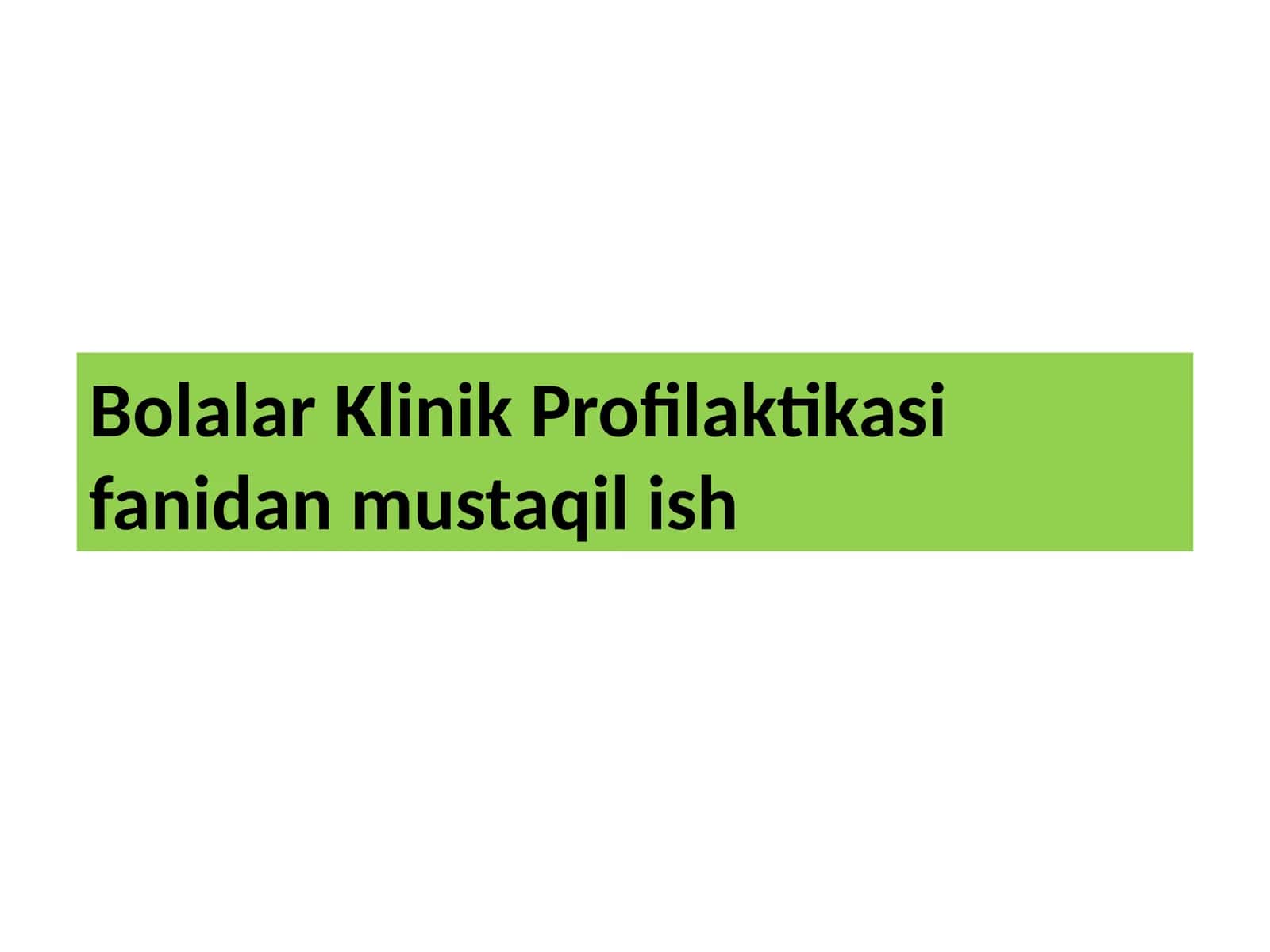 Bolalarda yurak-qon tomir va qon yaratish tizimi kasalliklari