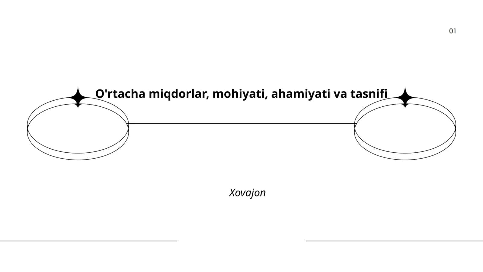 O'rtacha miqdorlar, mohiyati, ahamiyati va tasnifi Xovajon