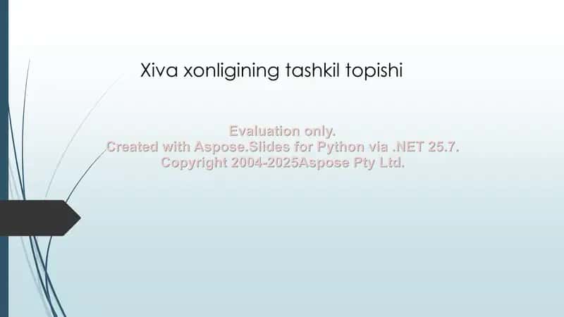 Xiva xonligining tashkil topishi