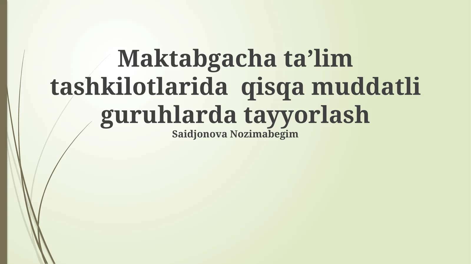 Bolalarni guruhga moslashtirish usullari