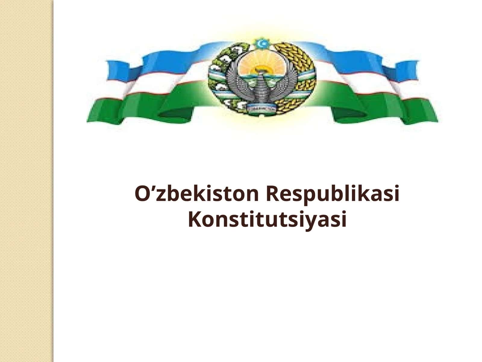 O’zbekiston Respublikasi Konstitutsiyasi