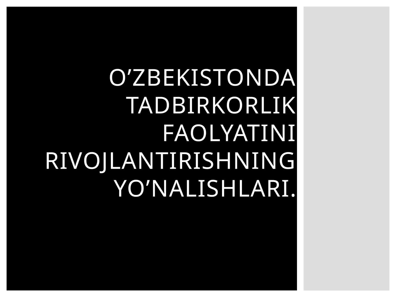 Rivojlanishning yo'nalishlari