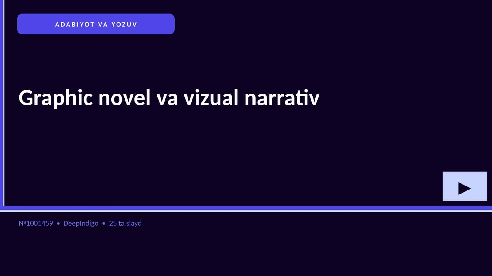 ADABIYOT VA YOZUV Graphic novel va vizual narrativ