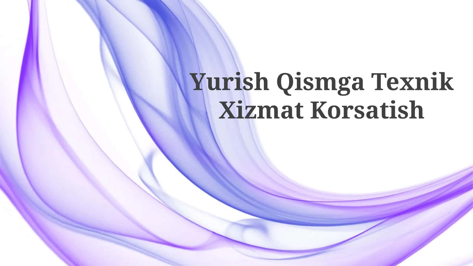 Yurish Qismga TexnikXizmatKorsatish