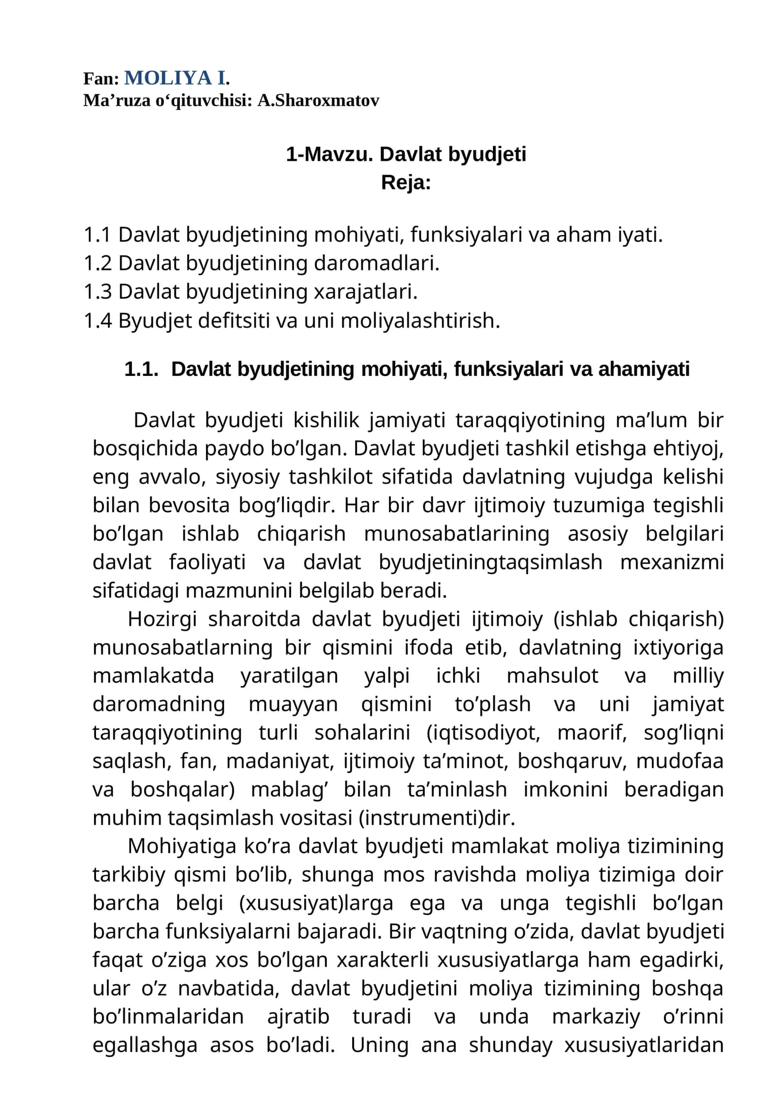 Davlat byudjeti