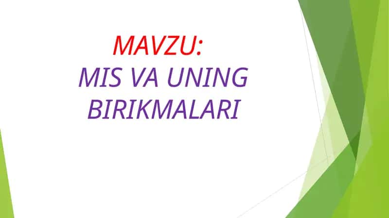 MIS VA UNING BIRIKMALARI
