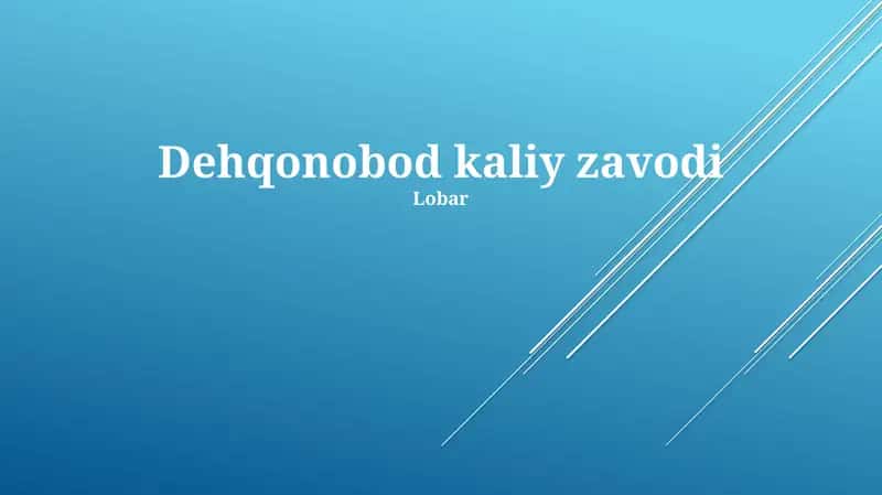 Dehqonobod kaliy zavodi