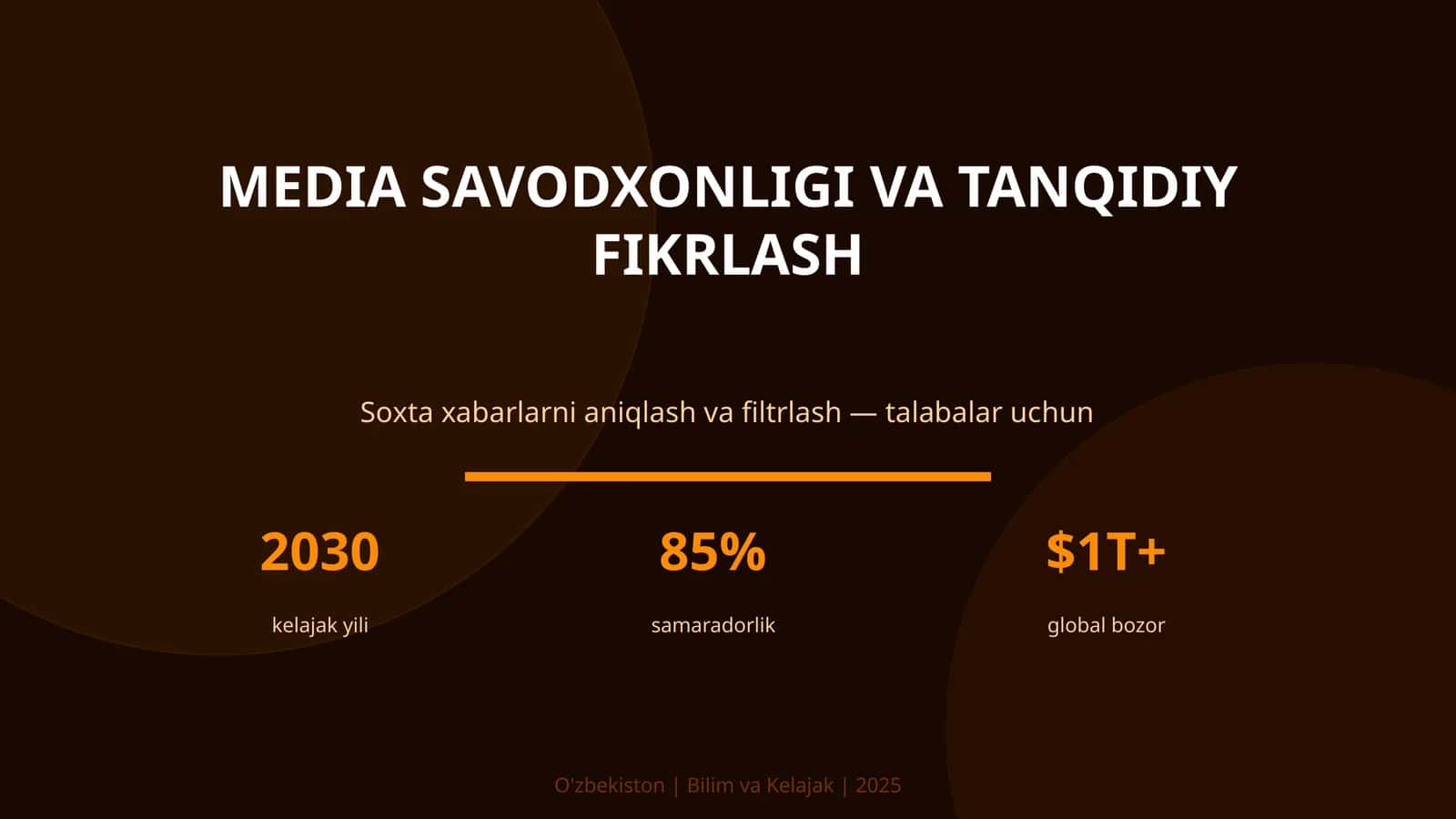 MEDIA SAVODXONLIGI VA TANQIDIY FIKRLASH