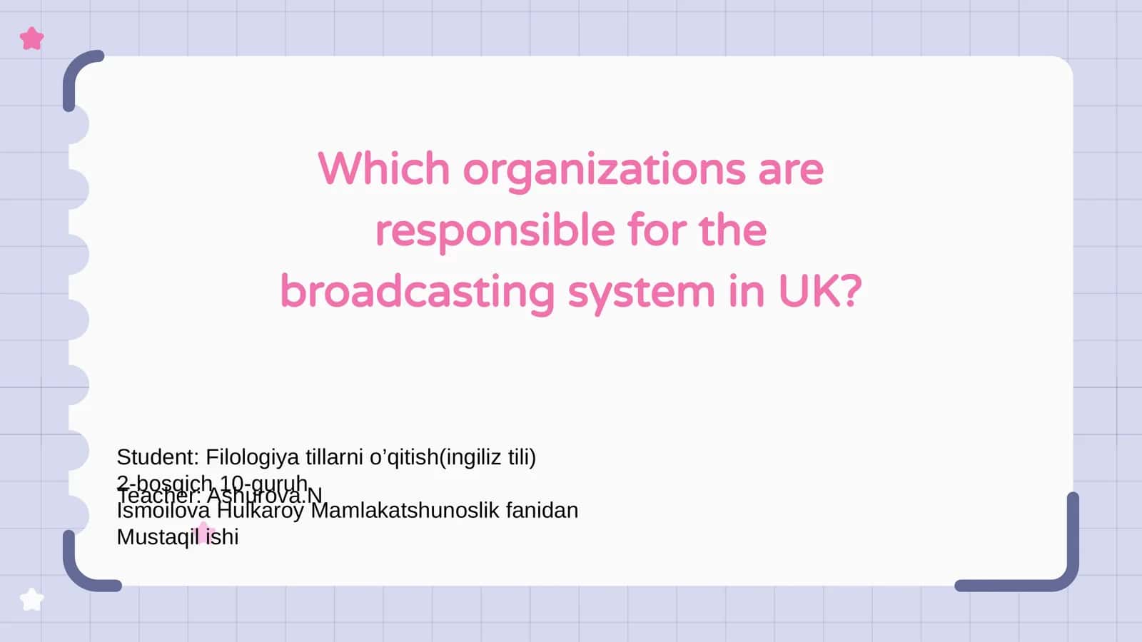 Overview of UK Broadcasting System