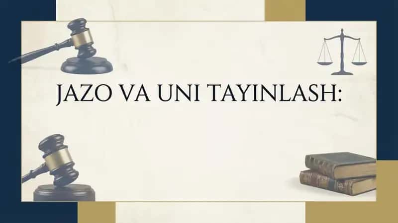 Jazo va uni tayinlash