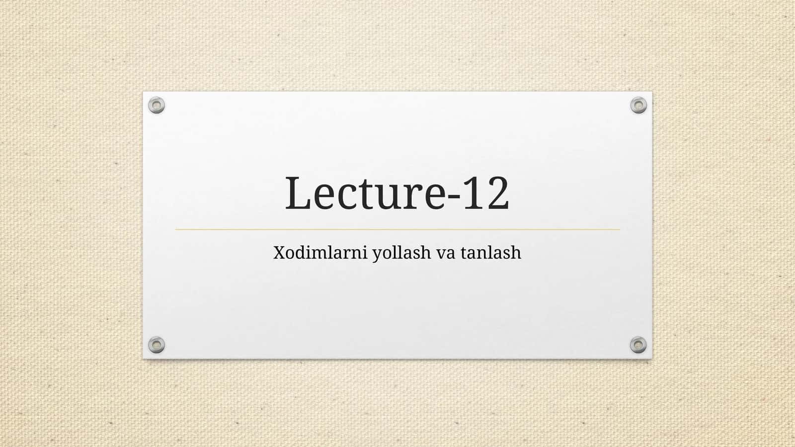 Xodimlarni yollash va tanlash