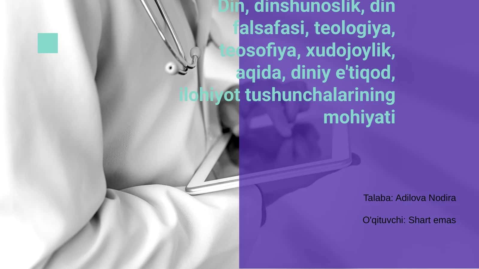 Din falsafasi va uning ma'nosi