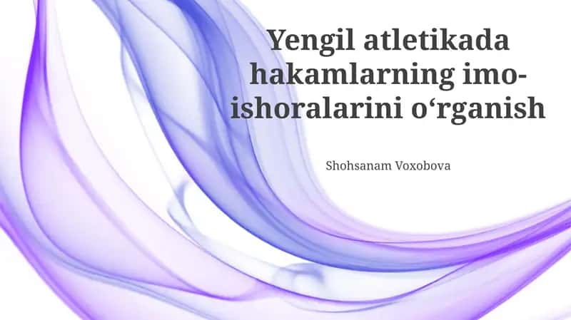 Hakamlarning imo-ishoralarini oʻrganish