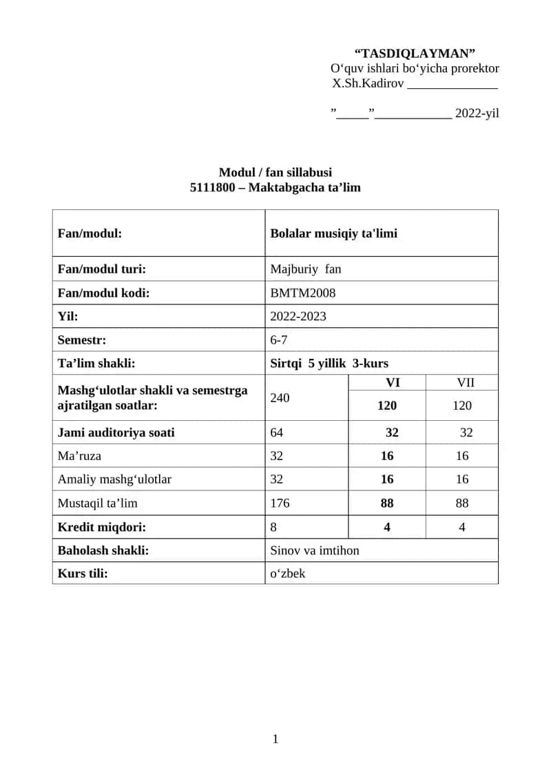 Bolalar musiqiy ta'limi