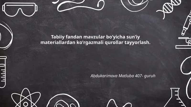 Sun'iy materiallardan koʻrgazmali qurollar tayyorlash
