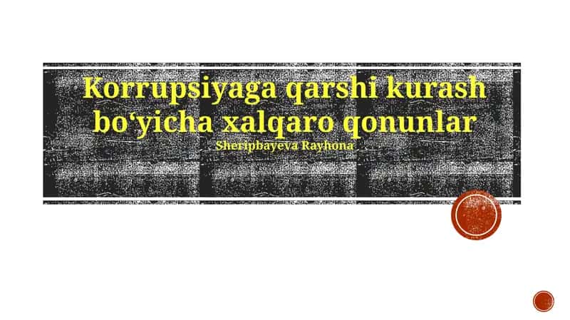 Korrupsiyaga qarshi kurash boʻyicha xalqaro qonunlar