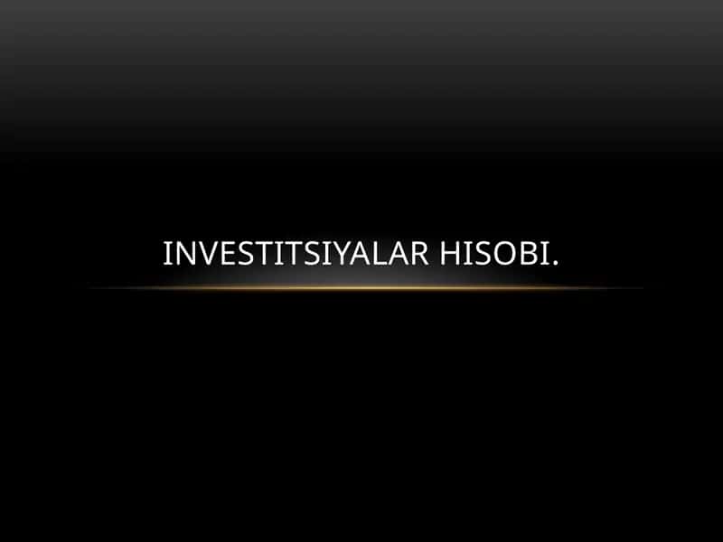 Qisqa muddatli investitsiyalar