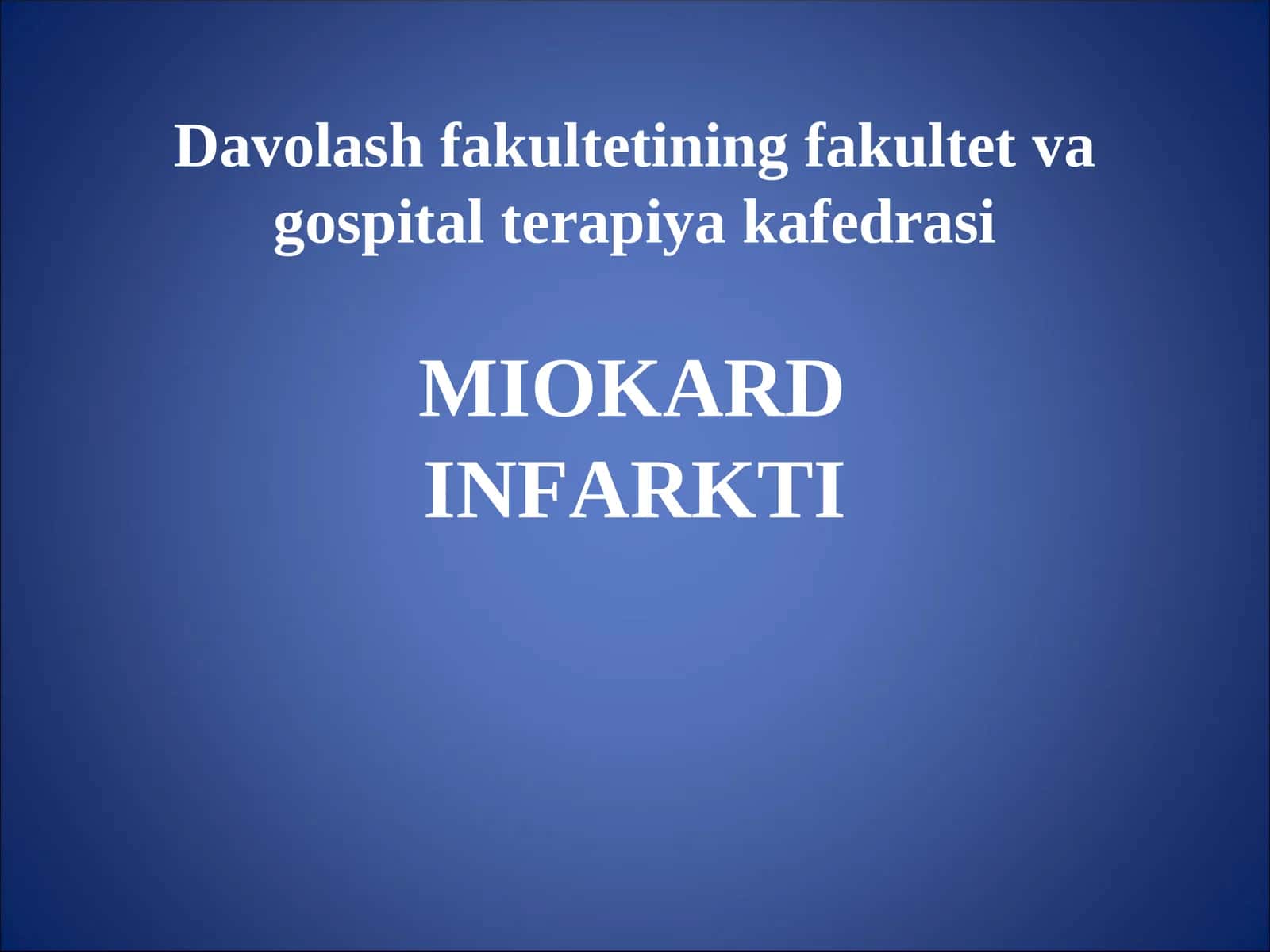 yurak ishemik kasalligi miokard infarkti